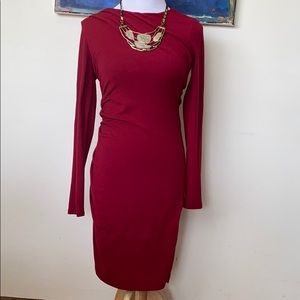 SOLD Red Banana Republic Ruched Dress